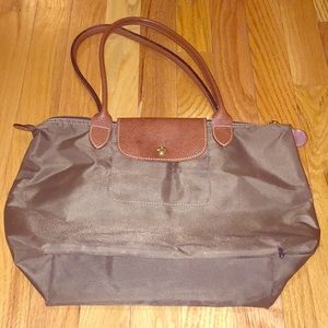 Longchamp la pliage tote bag. Medium, brown